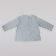 Les Enfantines Blue Vichy Bourdon Blouse for Toddler Girls