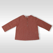 Les Enfantines Girls Bourdon Gingham Blouse in Oran Vichy