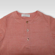 Les Enfantines Girls Bourdon Gingham Blouse in Oran Vichy
