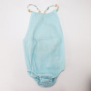 Les Enfantines Girls Papillon Butterfly Green Ruffle One Piece Swimsuit
