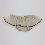 Les Enfantines Moineau Green Braid Baby Hair Accessory