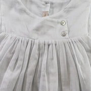 Les Enfantines Baby Sky Blue Poule Romper with Lipstick Braid