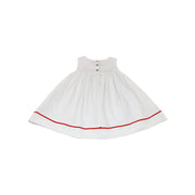 Les Enfantines Sky Blue Poule Romper with Lipstick Braid Detail