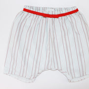 Les Enfantines Baby Toucan and Lipstick Stripe Cotton Romper
