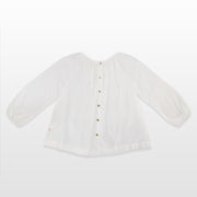 Elegant Les Enfantines White Corneille Cotton Blouse for Girls