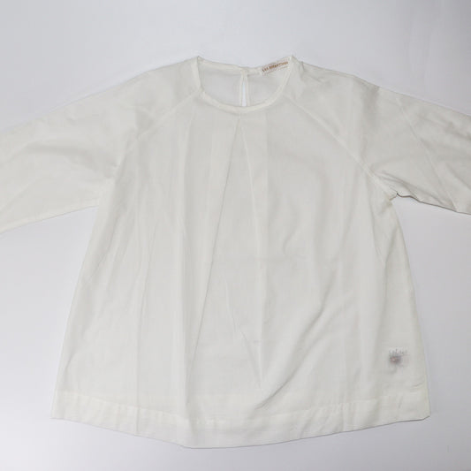 Les Enfantines Designer Tourterelle and Ecru Cotton Children's Blouse