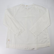Elegant Les Enfantines Tourterelle and Ecru Cotton Kids Blouse