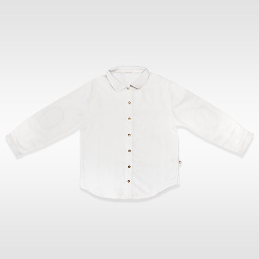 Les Enfantines Kids Calao Hornbill Knit Sweater in Ecru White