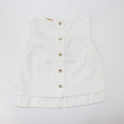 Les Enfantines Sky Blue Chouette Owl Embroidered Baby Cotton Romper