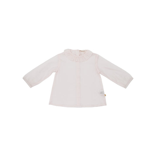 Les Enfantines Chouette Powder Pink Soft Cotton Baby Long Top