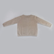 Les Enfantines Luxury Cashmere Ladybug Baby Sweater in Moon Beam