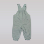La Stupenderia Ash Green Cotton Baby Girl Dungaree Pinafore Dress
