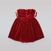 La Stupenderia Girls Elegant Maroon Abia Velvet Party Dress