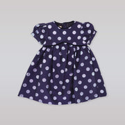 La Stupenderia Abia Navy Blue Ruffle Collar Special Occasion Dress
