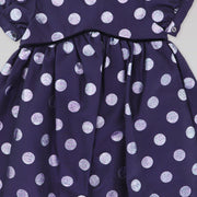 La Stupenderia Abia Navy Blue Ruffle Collar Special Occasion Dress