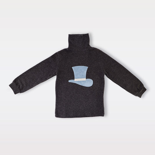 Elegant La Stupenderia Grey Pulu Knit Sweater for Kids