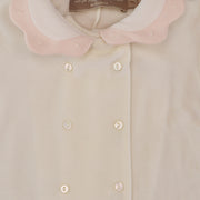 La Stupenderia Baby Ivory and Pink Tuta Overall Jumpsuit Outfit