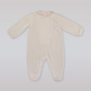 La Stupenderia Baby Ivory and Pink Tuta Overall Jumpsuit Outfit