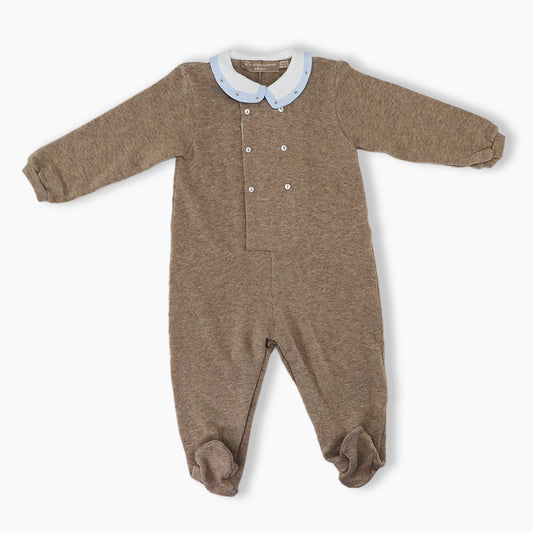 La Stupenderia Baby Blue Linen Blend Tuta Overall Jumpsuit