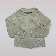 La Stupenderia Boys Luxury White Silk Cama Button Down Shirt
