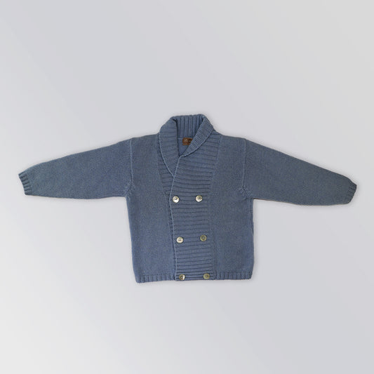 La Stupenderia Boys Light Blue Knit Cardigan Sweater