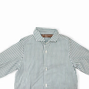 La Stupenderia Boys Green Camo and Striped Cotton Shirt