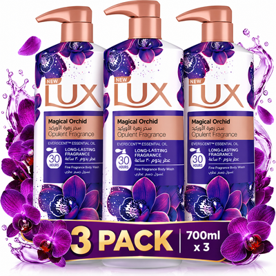 Lux Magical Orchid Body Wash 500ml – Luxurious Floral Freshness 3Pcs