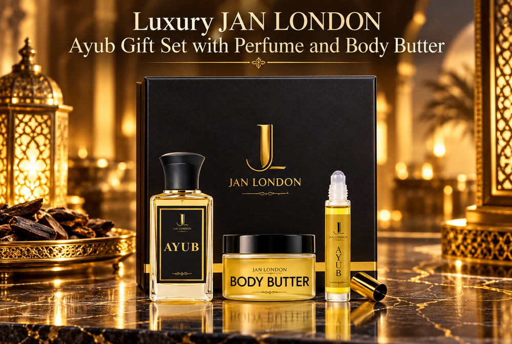 Luxury JAN LONDON Ayub Gift Set with Perfume and Body Butter