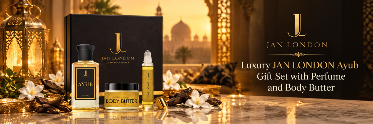 Luxury JAN LONDON Ayub Gift Set with Perfume and Body Butter