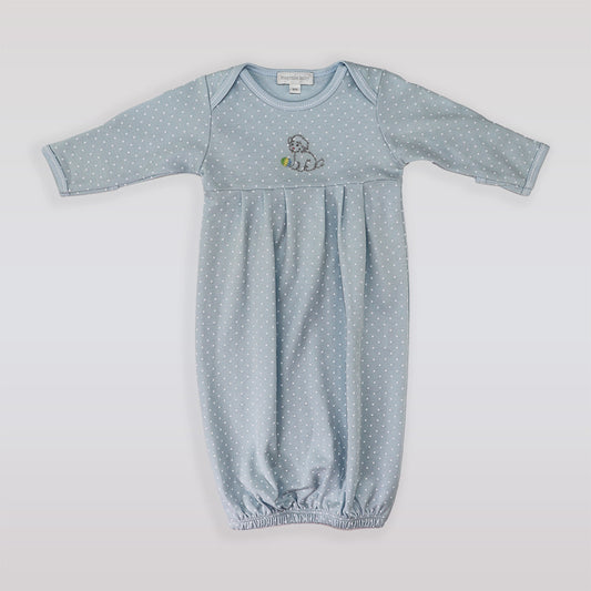 Magnolia Baby Vintage Puppy Printed Pima Cotton Baby Gown