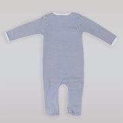 Magnolia Baby Flying A Applique Light Blue Cotton Footie