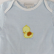 Magnolia Baby Soft Cotton Blue Duck Applique Bubble Romper