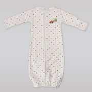 Magnolia Baby Construction Vehicle Print Pima Cotton Zipper Baby Footie