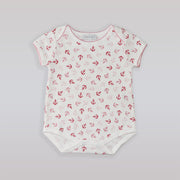 Magnolia Baby Anchors Away Pink Cotton Baby Footie Romper