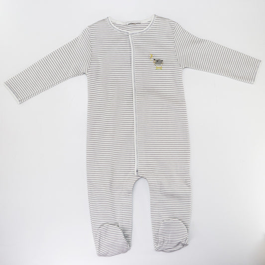 Magnolia Baby Counting Sheep Embroidered Soft Cotton Footie Pajamas