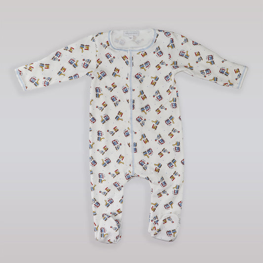 Magnolia Baby Griers Choo Print Cotton Footie Baby Pajamas