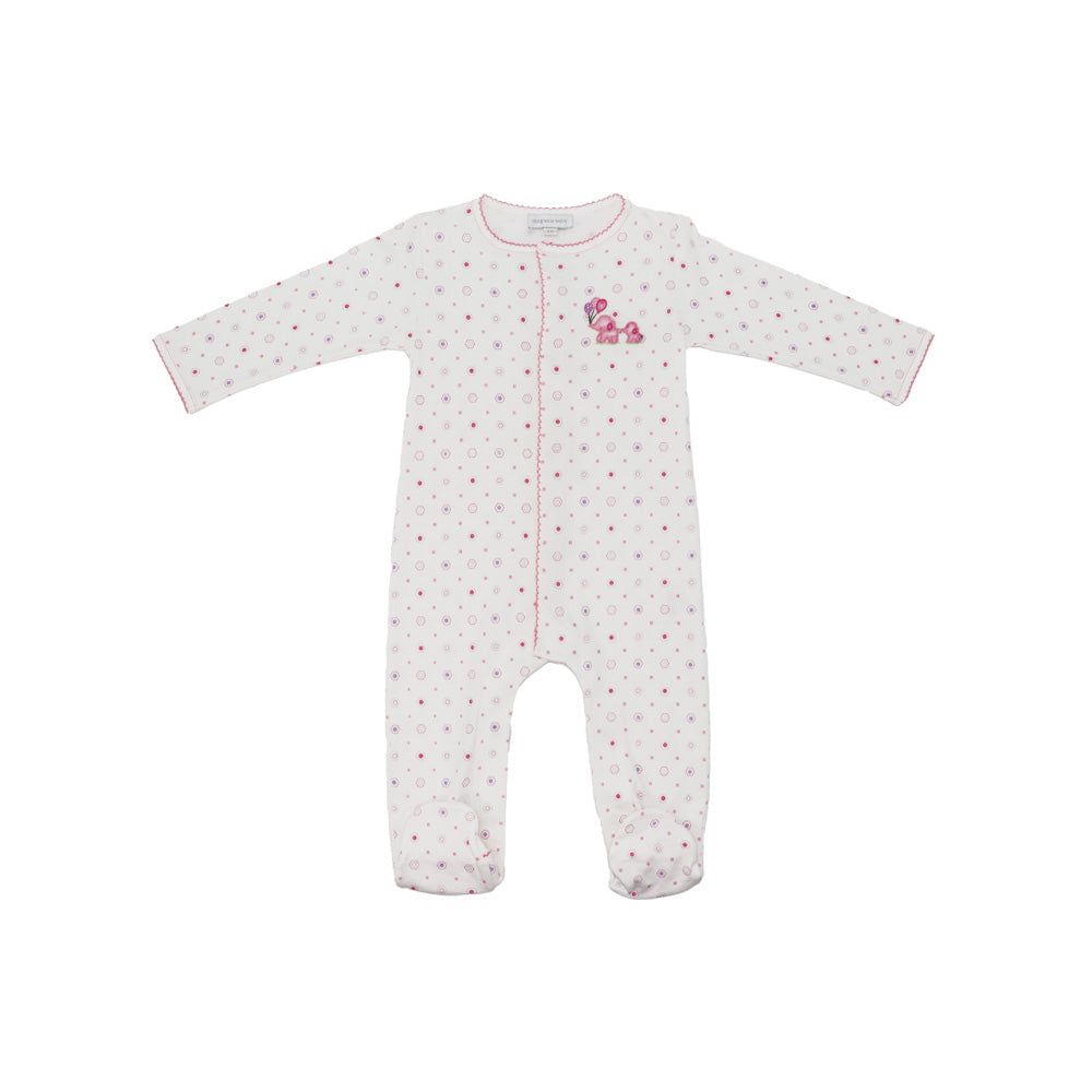 Magnolia Baby Sweet Love Embroidered Footie Pajamas for Infants
