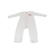 Magnolia Baby Sweet Love White Embroidered Footie Infant Pajamas