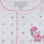 Magnolia Baby Sweet Love White Embroidered Footie Infant Pajamas