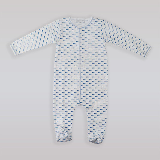 Magnolia Baby Soft Pima Cotton Three Dots Printed Footie Sleepsuit
