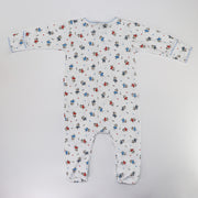 Magnolia Baby Billy Bulldog Embroidered Pima Cotton Footie Sleepsuit