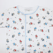 Magnolia Baby Billy Bulldog Embroidered Pima Cotton Footie Sleepsuit