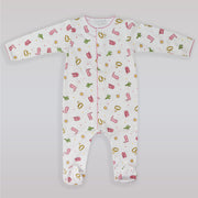 Magnolia Baby Western Fun Print Pink Cotton Footie Sleepsuit
