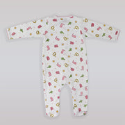 Magnolia Baby Western Fun Embroidered Blue Cotton Baby Footie
