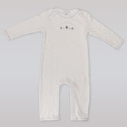 Magnolia Baby Fleur de Lis Long Sleeve Pima Cotton Romper