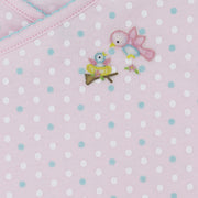 Magnolia Baby Little Birds Pink Pima Cotton Baby Footie