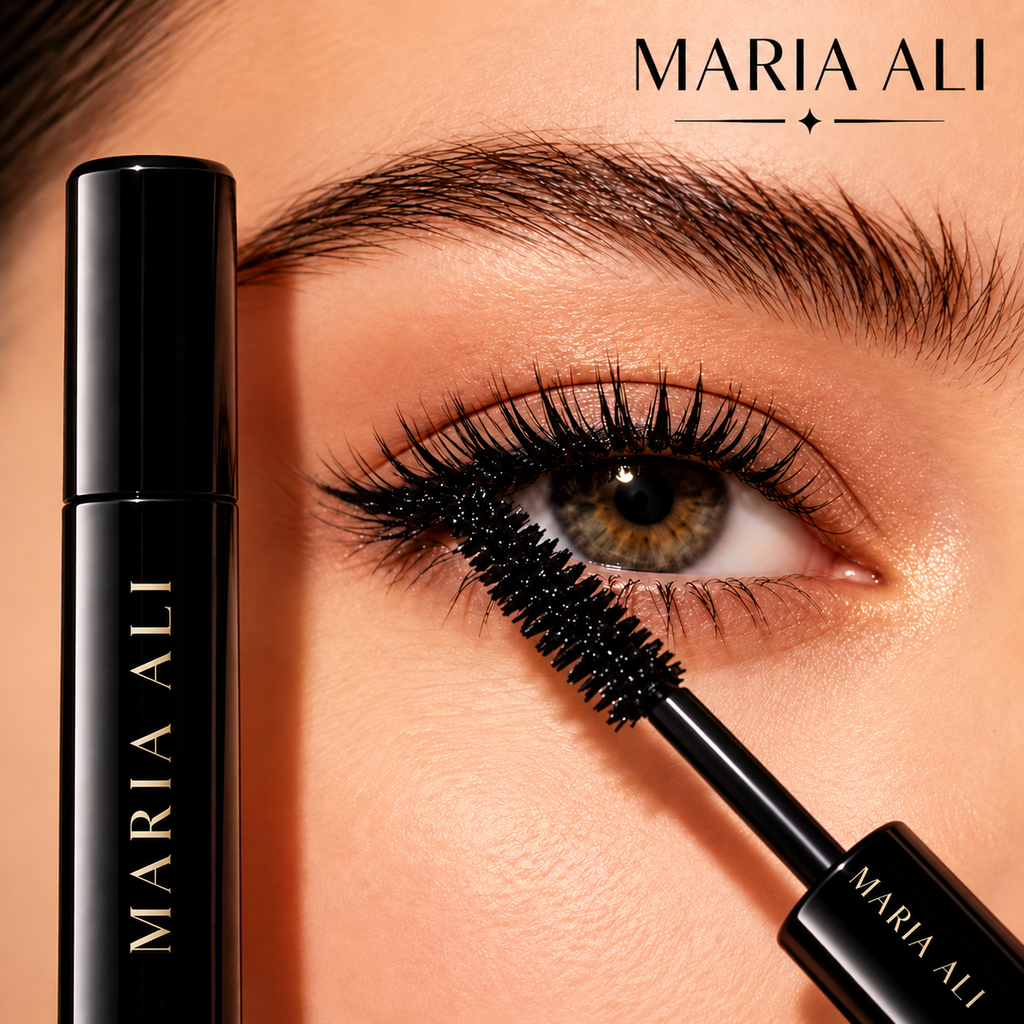 Big Gel Waterproof Mascara by MARIA ALI -Volumising & Long-Lasting 24-Hour Wear up 12x Volume Smudge-Proof Black