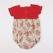 Nanos Baby Soft Pink Knit Romper Mameluco for 18 Months