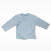 Noppies Baby Organic Cotton Light Blue Long Sleeve Wrap Shirt