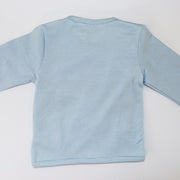Noppies Baby Organic Cotton Light Blue Long Sleeve Wrap Shirt